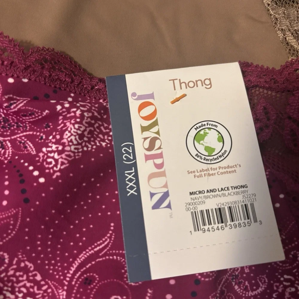 Joyspun Women's NWT Panties Size XXXL (22) 6 Pair (3 Bikini, 3‎ Thong) Soft New